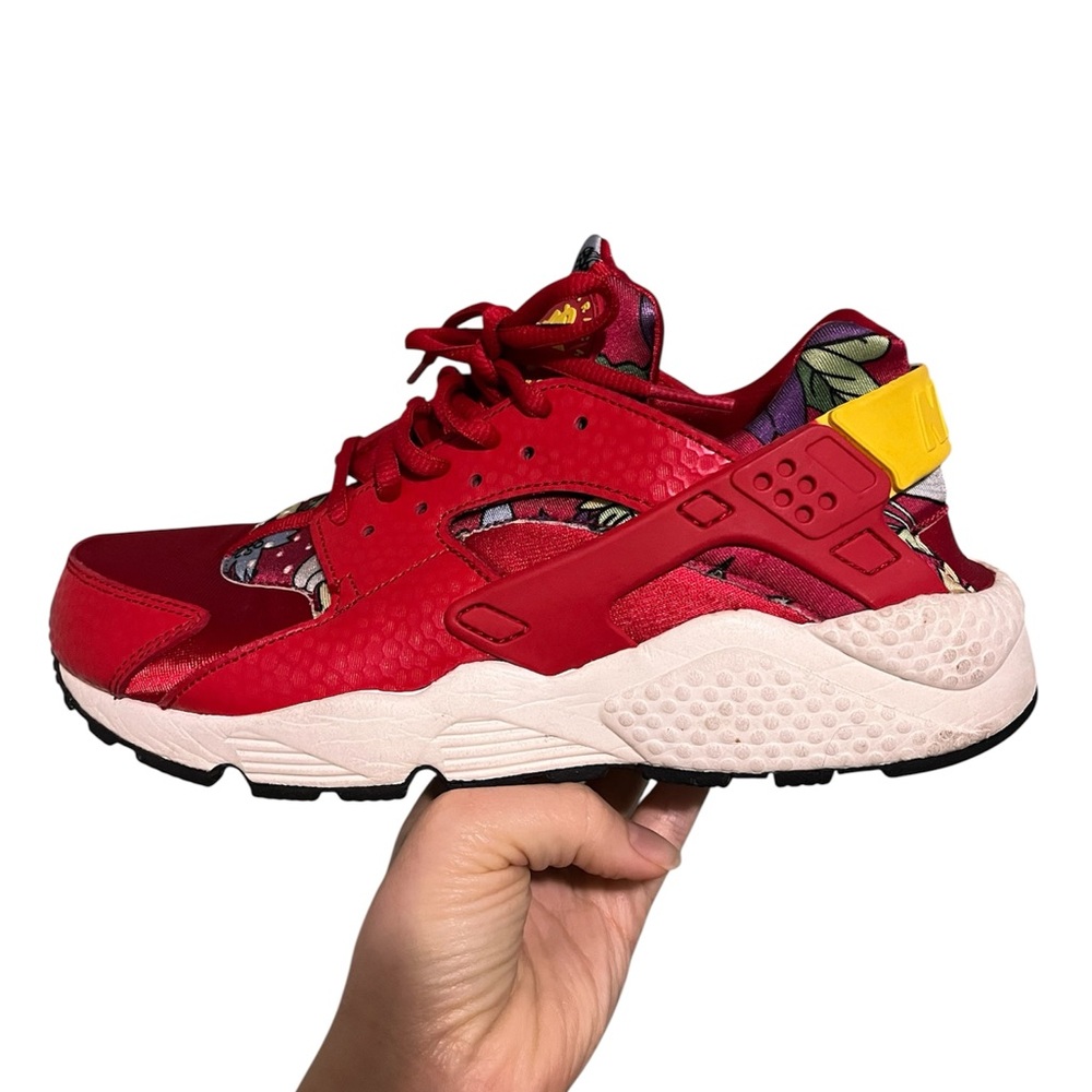 Nike Red Sneakers with Multicolor Accents